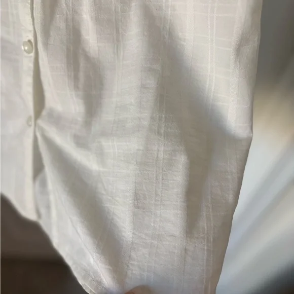 Lane Bryant White Button-Front 100% Cotton Tunic with embroidery 18 - Picture 6 of 6